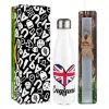 Easter candle, metallic white thermos bottle (500ml) & aromatic flat candle (30cm) (GRAY)