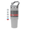 GREY color, 890ml (30oz) stainless Steel Tumbler with Handle