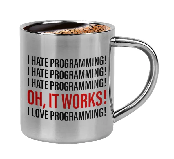 I hate programming!!! — Double-wall metal cup for espresso (220ml)