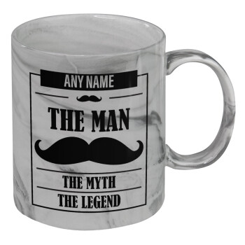 The man, the myth, Κούπα κεραμική, marble style (μάρμαρο), 330ml