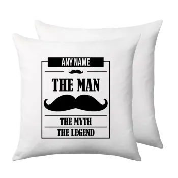 The man, the myth, Μαξιλάρι καναπέ 40x40cm περιέχεται το  γέμισμα