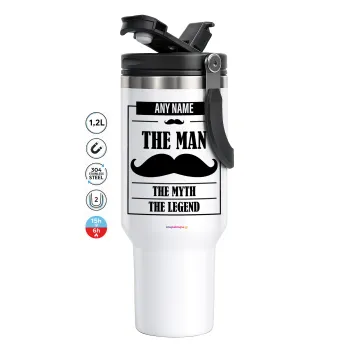 The man, the myth, Mega Stainless steel Tumbler with lid, double wall 1,2L