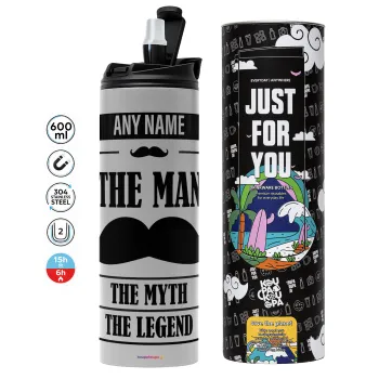 The man, the myth, Tumbler stainless steel GREY 600ml