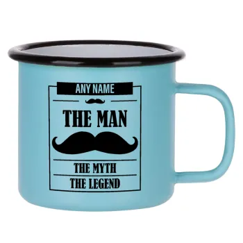 The man, the myth, Κούπα Μεταλλική εμαγιέ ΜΑΤ σιέλ 360ml