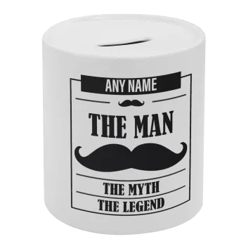 The man, the myth, Κουμπαράς πορσελάνης με τάπα