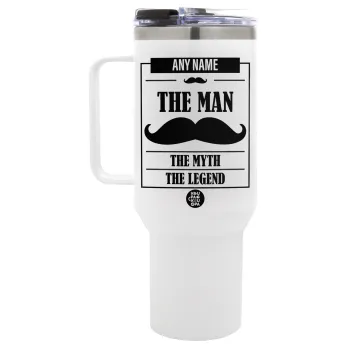 The man, the myth, Mega Tumbler με καπάκι, διπλού τοιχώματος (θερμό) 1,2L