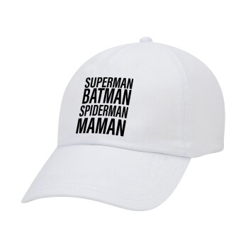 MAMAN, Καπέλο Baseball Λευκό (5-φύλλο, unisex)