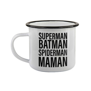 MAMAN, Κούπα εμαγιέ με μαύρο χείλος 360ml