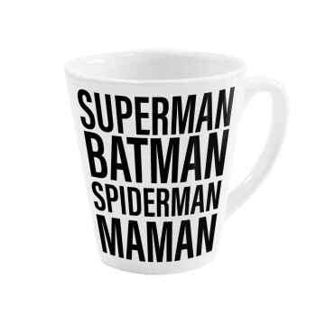 MAMAN, Κούπα κωνική Latte Λευκή, κεραμική, 300ml