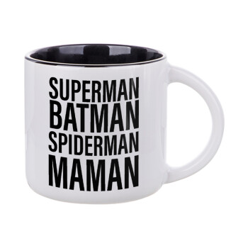 MAMAN, Κούπα κεραμική 400ml Λευκή/Μαύρη