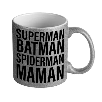 MAMAN, Κούπα Ασημένια Glitter που γυαλίζει, κεραμική, 330ml