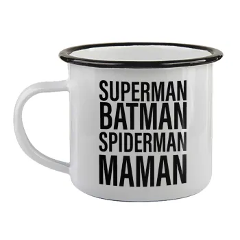 MAMAN, Κούπα εμαγιέ με μαύρο χείλος 360ml