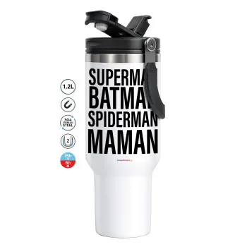 MAMAN, Mega Travel Mug / Κούπα Ταξιδίου, διπλού τοιχώματος (θερμό) 1,2L