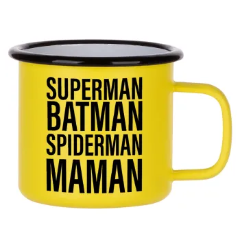 MAMAN, Metallic enamel MATT Yellow cup 360ml
