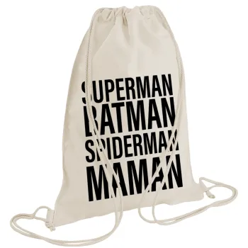 MAMAN, Backpack bag GYMBAG natural (28x40cm)
