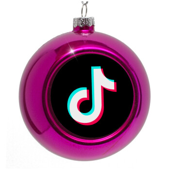 tik tok, Purple Christmas tree ornament bauble 8cm