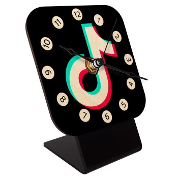 tik tok, Επιτραπέζιο ρολόι σε φυσικό ξύλο (10cm)