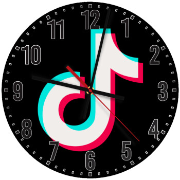 tik tok, Ρολόι τοίχου ξύλινο (30cm)