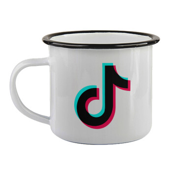 tik tok, Κούπα εμαγιέ με μαύρο χείλος 360ml