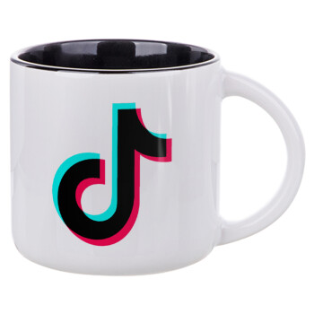 tik tok, Κούπα κεραμική 400ml Λευκή/Μαύρη