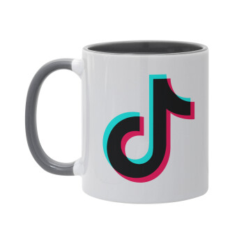tik tok, Mug colored grey, ceramic, 330ml