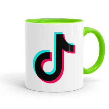 tik tok, Mug colored light green, ceramic, 330ml