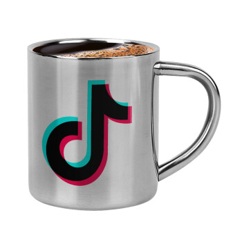 tik tok, Double-wall metal cup for espresso (220ml)