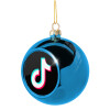 Blue Christmas tree ball ornament 8cm