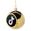 Golden Christmas tree ball ornament 8cm