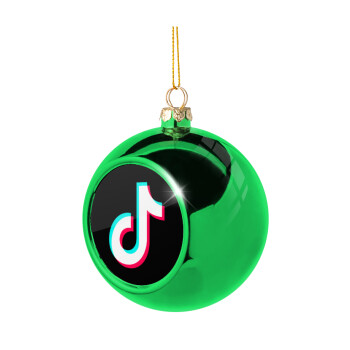 tik tok, Χριστουγεννιάτικη μπάλα δένδρου Πράσινη 8cm