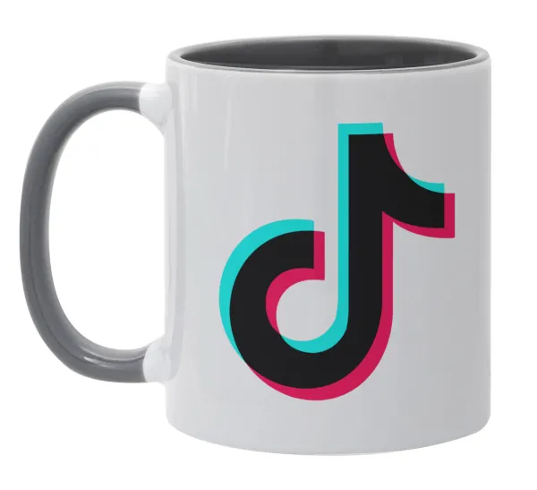 tik tok — Mug colored grey, ceramic, 330ml