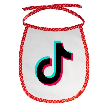 tik tok, Σαλιάρα μωρού αλέκιαστη με κορδόνι Κόκκινη