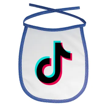 tik tok, Σαλιάρα μωρού αλέκιαστη με κορδόνι Μπλε