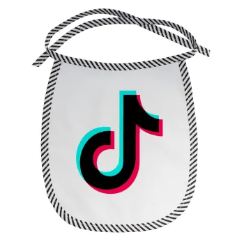 tik tok, Σαλιάρα μωρού αλέκιαστη με κορδόνι Μαύρη