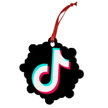 tik tok, Στολίδι Χριστουγεννιάτικο στολίδι snowflake ξύλινο 7.5cm