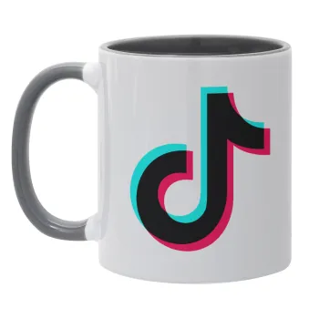 tik tok, Mug colored grey, ceramic, 330ml