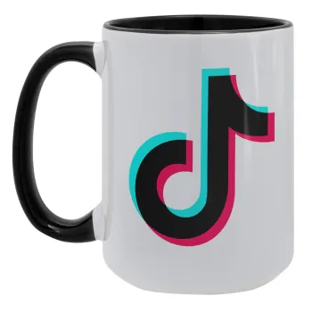 tik tok, Κούπα Mega 15oz, κεραμική Μαύρη, 450ml
