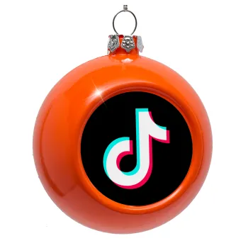 tik tok, Στολίδι Χριστουγεννιάτικη μπάλα δένδρου Πορτοκαλί 8cm