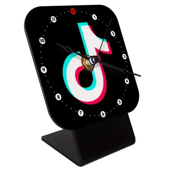tik tok, Επιτραπέζιο ρολόι ξύλινο με δείκτες (10cm)