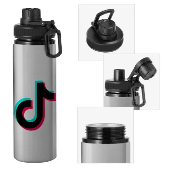 tik tok, Metallic water bottle with safety cap, 850ml aluminum