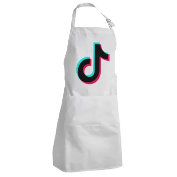 tik tok, Adult Chef Apron (with sliders and 2 pockets)