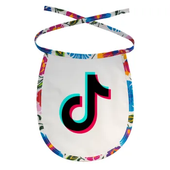 tik tok, Σαλιάρα μωρού αλέκιαστη με κορδόνι Χρωματιστή