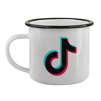 tik tok, Κούπα εμαγιέ με μαύρο χείλος 360ml