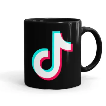 tik tok, Κούπα Μαύρη, κεραμική, 330ml