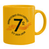 Ceramic coffee mug yellow, 330ml