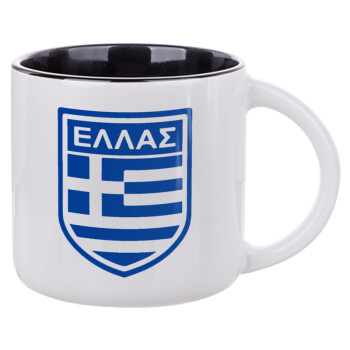 Hellas, Κούπα κεραμική 400ml Λευκή/Μαύρη