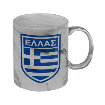 Hellas, Mug ceramic marble style, 330ml