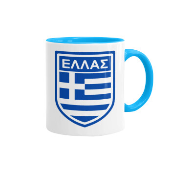 Hellas, Mug colored light blue, ceramic, 330ml