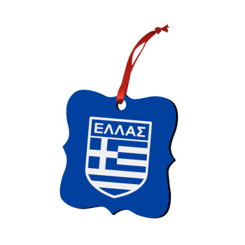 Hellas, Christmas ornament polygon wooden 7.5cm