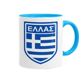 Hellas, Mug colored light blue, ceramic, 330ml